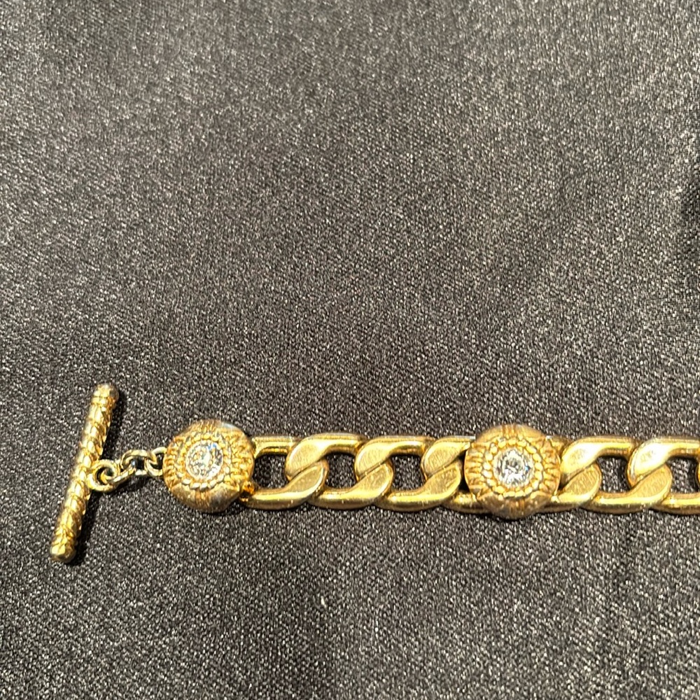 Brighton, gold tone and clear crystal bracelet.